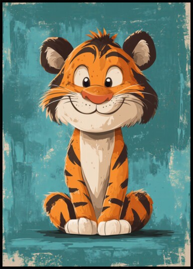 Happy Tiger Cub Plakat / 70x100