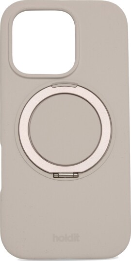 Holdit Silicone Stand Case iPhone 16 Pro Mocha Brown - Beige