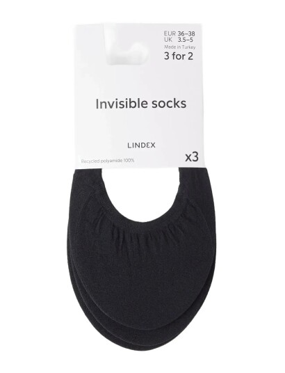 Lindex Invisible Socks Black 39/41