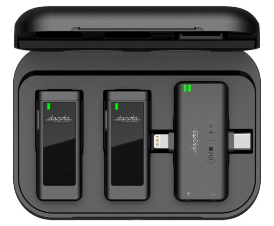 Dacota Platinum trådløst mikrofonsystem, USB-C/Lightning/3,5, 2 x mikrofon, svart