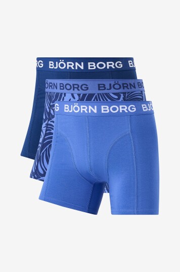 Björn Borg Boksershorts Cotton Stretch Boxer 3 pakning Blå
