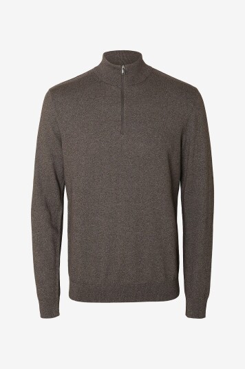 Selected HOMME - Pologenser slhBerg Half Zip Cardigan - Grå Selected HOMME - Pologenser slhBerg Half Zip Cardigan - Grå