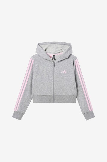 Adidas Sport Performance Hettegenser JG 3S FT FZ Cro Grå