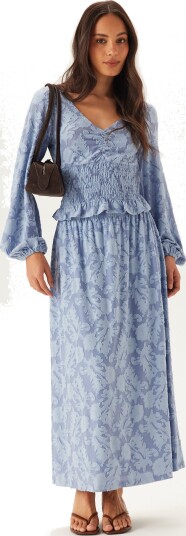 Bubbleroom Structure Floral Maxi Skirt