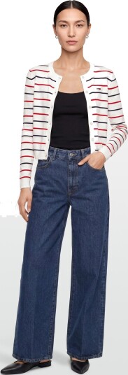 Tommy Jeans Tjw Ess Crew Neck Cardigan Cream S