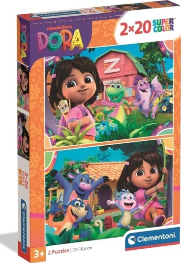 Clementoni Puzzle Dora The Explorer 2025 2x20 pieces 2D Puslespill