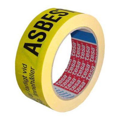 Tesa 6875 Varseltape for asbest gul/svart Maskintilbehør & forbruk