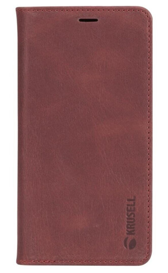 Krusell Sunne 2 Card Folio Wallet iPhone Xs Max Skinn Flip Deksel med Lommebok - Rød