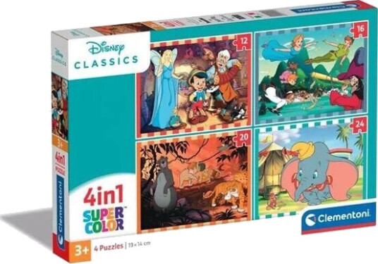 Clementoni Jigsaw Puzzle 4in1 Disney Animals Gulv