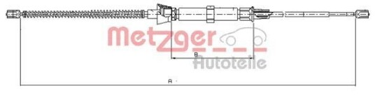 Tautrekk, håndbremse METZGER 10.9034