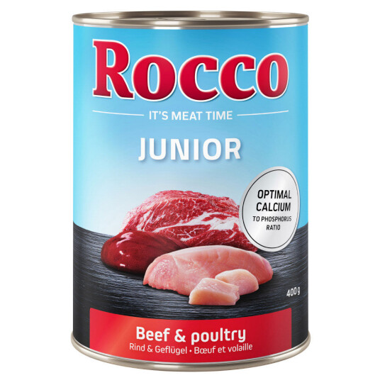 Rocco Junior 6 X 400 G Okse Med Kalsium