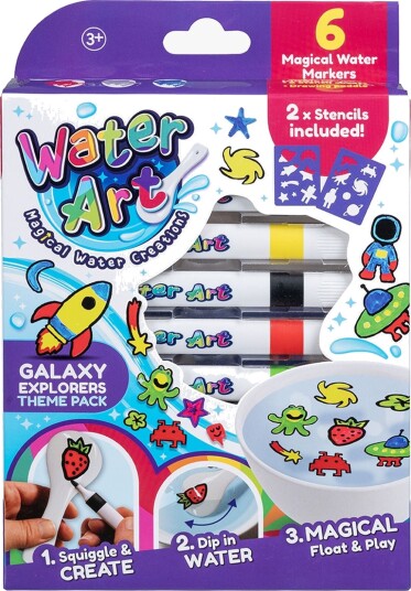 Water Art Galaxy Tusjer 3+ År 6 Farger Water Art Galaxy Tusjer 3+ År 6 Farger