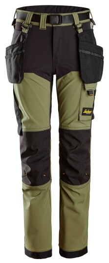 Snickers Workwear 7575-3104 Arbeidsbukser khaki grønn/svart 164, Klær