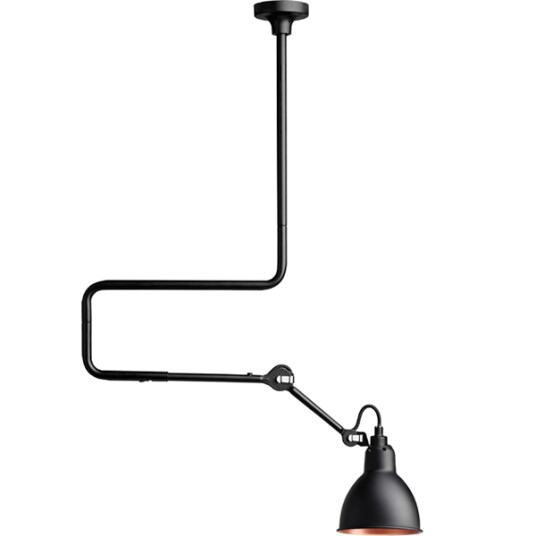 Lampe Gras N312 Taklampe Matt Sort & Matt Sort/Kobber