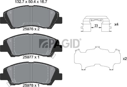 PAGID T2391N Bremseklosser PAGID T2391N Bremseklosser