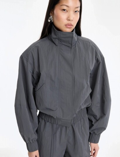 ROTATE Crispy Track Jacket Grey L