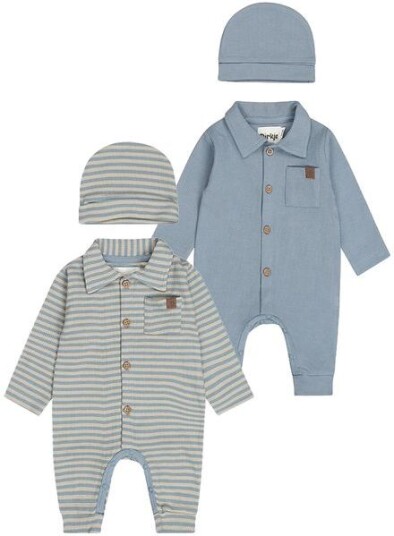 Dirkje 2 pack heldress/pyjamas til baby Blue 86