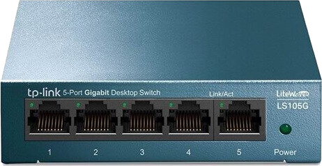TP-Link LS105G 5-Port 10/100/1000Mbps Desktop Network Switch (6935364085445)