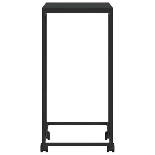 vidaXL Sidebord med hjul svart 40x30x63,5 cm konstruert tre