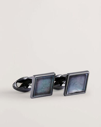 Eton Mother of Pearl Cufflink Dark Grey Eton Mother of Pearl Cufflink Dark Grey