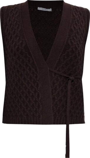 Max Mara Dame Strikkevarer Brun S,