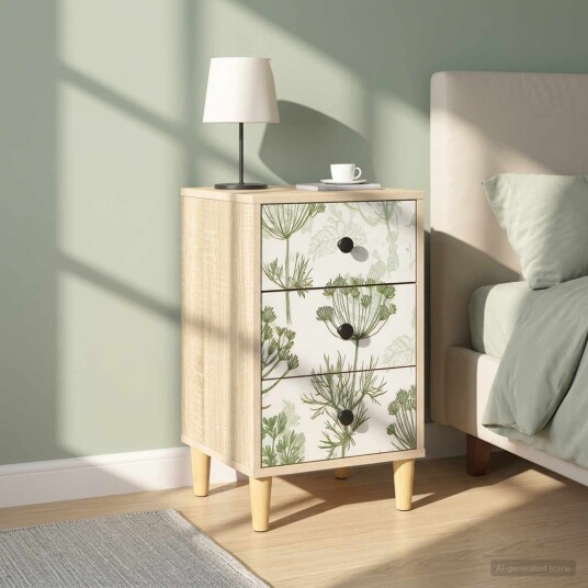 vidaXL Nattbordskap GOTHA 2 stk. Sonoma eik 36 x 33 x 60 cm