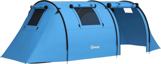 Northio telt Vanntett campingtelt for 4 personer 2 rom himmelblått Northio telt Vanntett campingtelt for 4 personer 2 rom himmelblått
