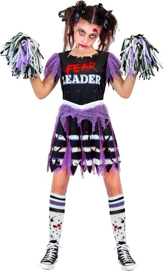 Fear Leader Zombie Cheerleader Kostymekjole til Barn