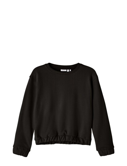 name it Nkftulena Ls Sweat Unb Black 104