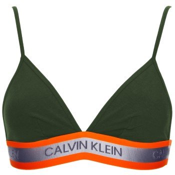 Calvin Klein BH Hazard Cotton Unlined Triangle morkgrarnn bomull Small Dame Calvin Klein BH Hazard Cotton Unlined Triangle morkgrarnn bomull Small Dame