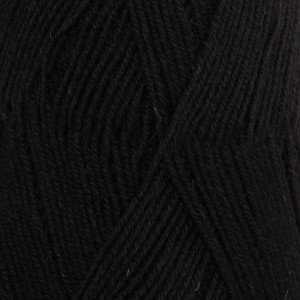Drops Fabel Garn Unicolor 400 Sort Drops Fabel Garn Unicolor 400 Sort