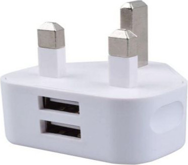 MicroConnect Dual USB-lader 2.1 A UK 1 Stykk SEN-PETRAVEL36