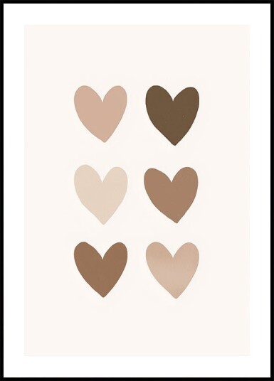 Neutral Heart Grid Plakat Plakat / 30x40cm
