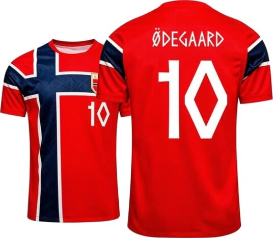 2026 World Cup Norge Hjemmefotballdrakt, T-skjorte - Unisex Barn og Voksne Supportertrøye, Gaver til fotballfans