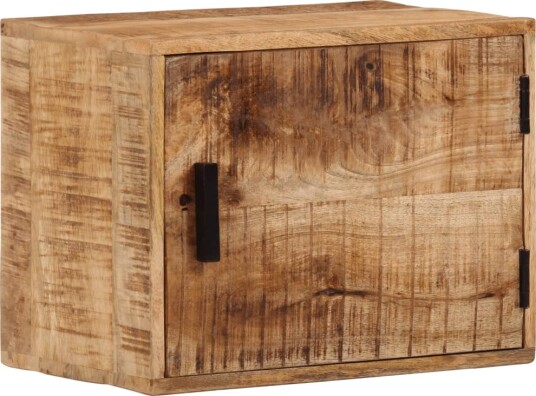  Vegghengt nattbord 40x30x25 cm heltre mango