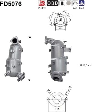 AS FD5076 Partikkelfilter AS FD5076 Partikkelfilter