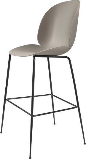 Gubi Beetle Barkrakk H75 Konisk Base Matt Sort/ Ny Beige Gubi Beetle Barkrakk H75 Konisk Base Matt Sort/ Ny Beige