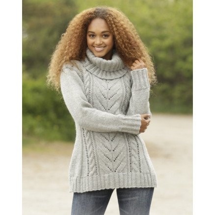 Snow Tracks by DROPS Design Genser Strikkeoppskrift str S XXXL