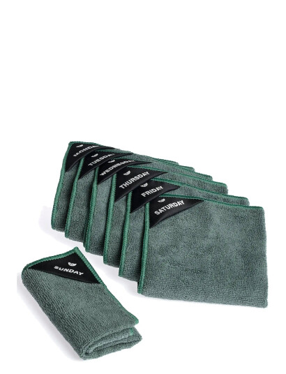 Klud Klud Ugedagsklude Karklude - Green - 30X30CM