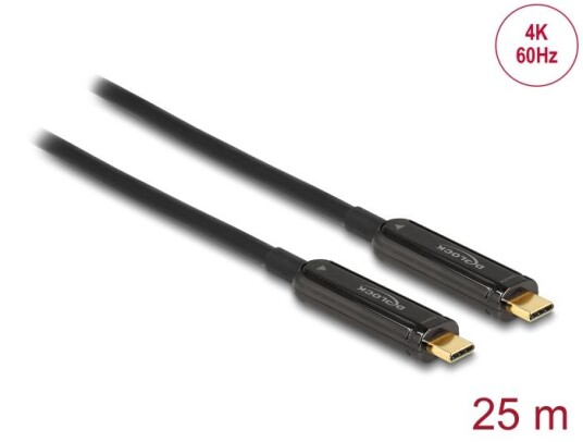 Delock Aktiv Optisk USB C Videokabel 25m