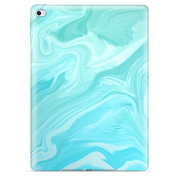 iPad 10.2 2019/2020/2021 TPU-deksel Blå Marmor