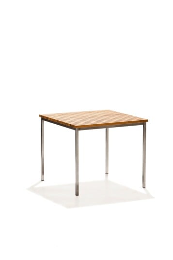 Skargaarden Häringe spisebord Teak/rustfritt 85 x 85 cm Grå