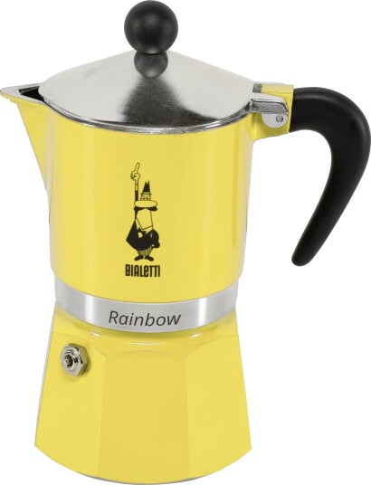 Bialetti Rainbow Espressokanne 3 Kopper 130ml Gul