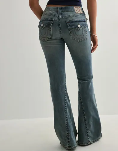 True Religion   Blå   Joey Low Rise Flare