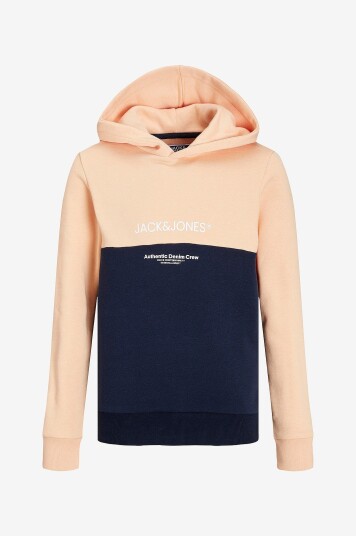 Jack & Jones Junior Hettegenser jjeRyder Blocking Sweat Hood SN Jnr Orange