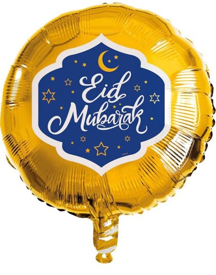 45 cm Eid Mubarak Gullfarget Folieballong