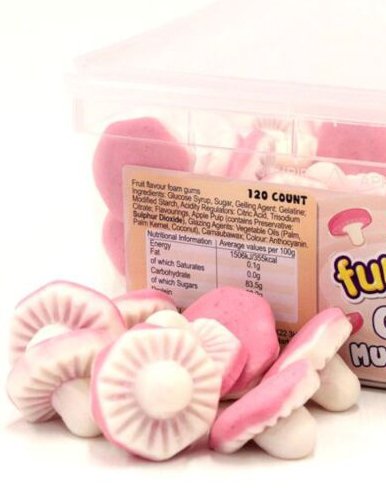 120 stk Swizzels Giant Mushrooms Boks med Store Skum Sopper 120 stk Swizzels Giant Mushrooms Boks med Store Skum Sopper