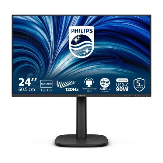 Philips 24B2U3301 24" IPS LED Skjerm FHD 120Hz Sort Philips 24B2U3301 24" IPS LED Skjerm FHD 120Hz Sort