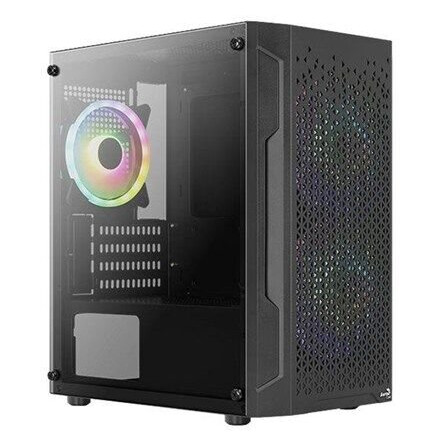 Aerocool Trinity Mini V2 Kabinett Micro-ATX med Herdet Glass Svart