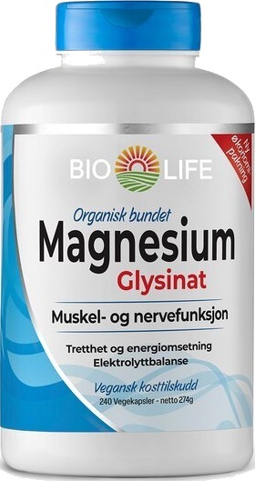 Bio Life Magnesium Glysinat 240 kapsler